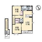 カトルフィーユ迫間 A棟の間取り画像