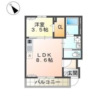 仮）つくば市高見原新築アパートAの間取り画像