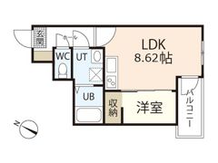 フリートフォルヴィラ古江新町Aの間取り画像