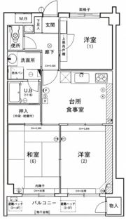 ライオンズマンション下山手第2の間取り画像