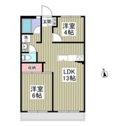 赤芝ハイツの間取り画像