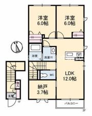 プロヌーブ円座 B棟の間取り画像