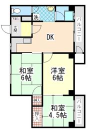金盃第2高羽荘の間取り画像