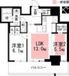 グランドメゾンThe池下ガーデンタワー2204の間取り画像