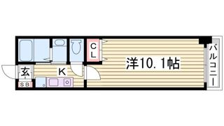 レジディア三宮東の間取り画像