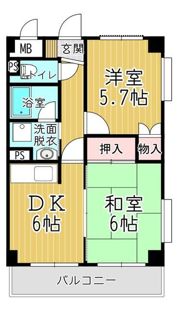 第2芦原マンションの間取り画像