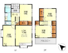 黒瀬楢原東2丁目戸建の間取り画像