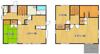 舞ケ丘貸家の間取り画像