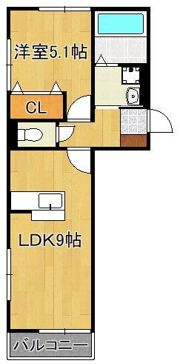 ソレイユ小倉東の間取り画像