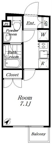 プレール・ドゥーク北新宿Ⅲの間取り画像