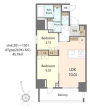 Alivis十条の間取り画像