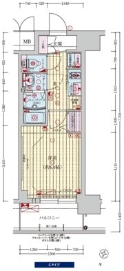 プレサンス新大阪イオリアの間取り画像