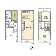 阿倍野元町戸建の間取り画像