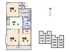 ツインハイム宝泉の間取り画像