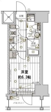 レガリス品川天王洲ベイサイドコートの間取り画像