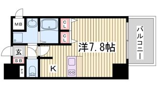 プレサンス神戸裁判所前デリシアの間取り画像