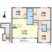 鳳鳴館 Ⅲ棟の間取り画像