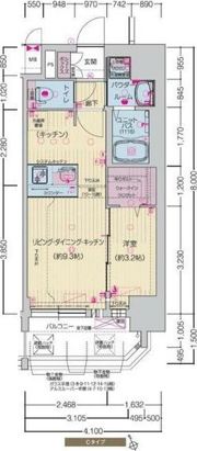 プレサンスNAGOYA覚王山の間取り画像