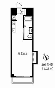 ハイツ鷹番の間取り画像