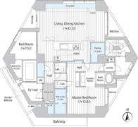 THE DOORS 広尾の間取り画像