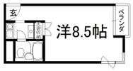 下鴨女子学生会館テラッセ糺ノ森の間取り画像