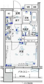 パークウェル秋葉原の間取り画像