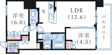 ワコーレザ神戸旧居留地レジデンスタワーの間取り画像
