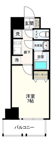 アクアプレイス東天満Ⅱの間取り画像