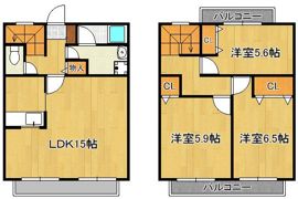 プレザントタウン B棟の間取り画像