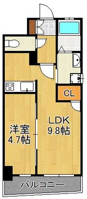 Erde三萩野の間取り画像