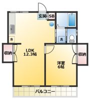 コーポサニーの間取り画像