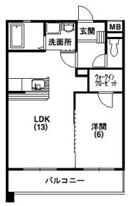 メゾンドヴェルメールの間取り画像
