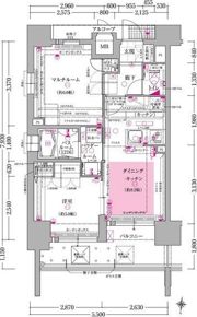 エステムプラザ梅田・中崎町IIIツインマークス サウスレジデンスの間取り画像