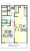 レオパレスプリシードの間取り画像