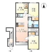 コンフォート三里木A棟の間取り画像
