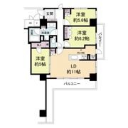 エル・セレーノ上本町レジデンスの間取り画像