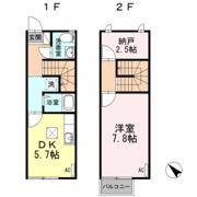 エクレール雲願寺 B棟の間取り画像