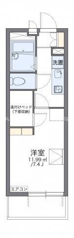 レオパレスオリーブ48の間取り画像