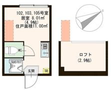 ハーモニーテラス志茂Ⅴの間取り画像