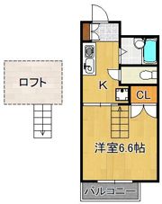 ナチュルシーブリーズB棟の間取り画像