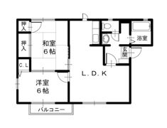 ハイツ花水木の間取り画像