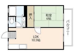 ハイツ筒尾 Aの間取り画像