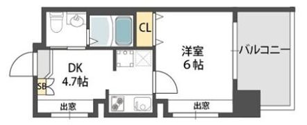 コンチネンタル東小橋の間取り画像