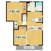 ウッドビレッジ A棟の間取り画像