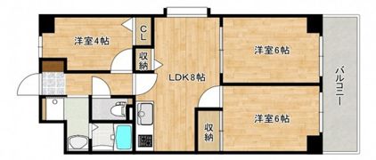 三篠北パークマンションの間取り画像