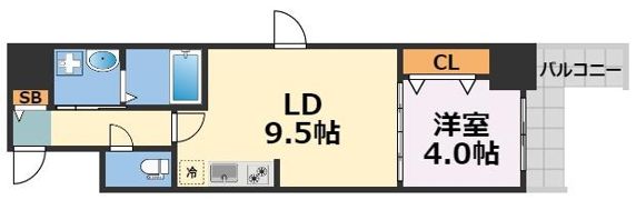 ラクラス堺筋本町の間取り画像