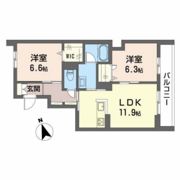 リバーサイド ハナの間取り画像