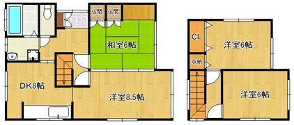 東中間戸建の間取り画像