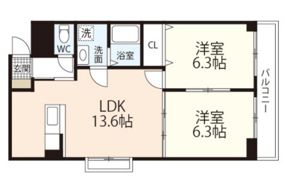 ホワイトストーン白石の間取り画像