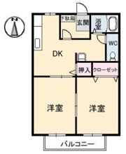 サンライフ八坂 B棟の間取り画像